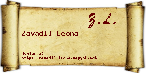 Zavadil Leona névjegykártya